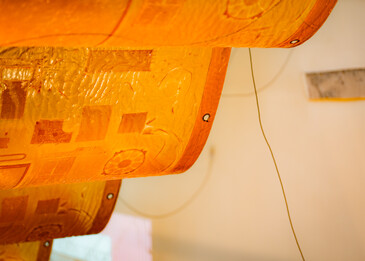 Vue de l’installation Fossilation en contexte d’exposition 