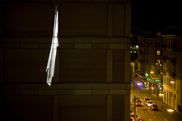 Vue de l’installation Potential Flag en contexte d’exposition