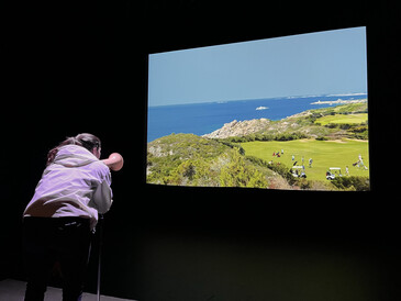 View of the Free Time installation in exhibition context