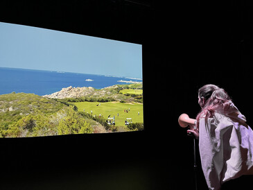 View of the Free Time installation in exhibition context