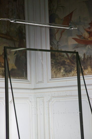 Vue de l’installation A présent en contexte d’exposition
