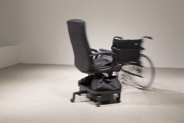 View of the Disabled Chair installation in exhibition context