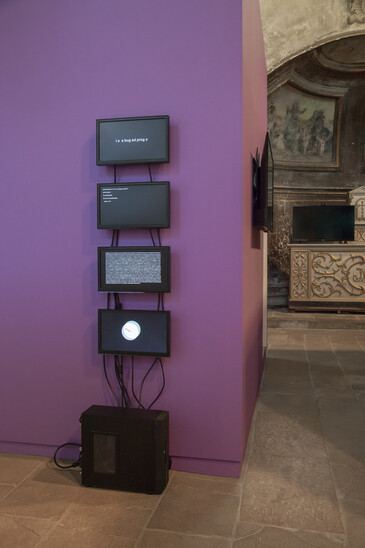 Capture d’écran de l’œuvre En Réalités
Vue de l’installation En Réalités en contexte d’exposition