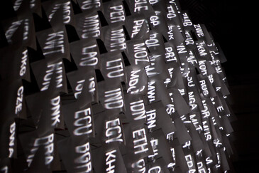 Vue de l'installation Mobilisation en contexte d’exposition