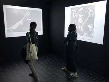 Screenshot of the artwork All Over
View of the All Over installation in exhibition context