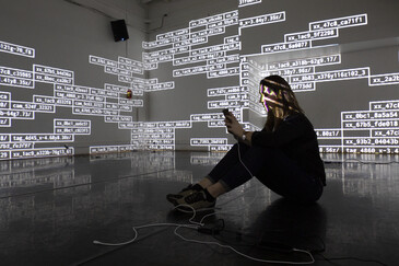 View of the Datarase installation in exhibition context