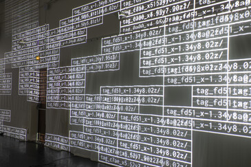 View of the Datarase installation in exhibition context