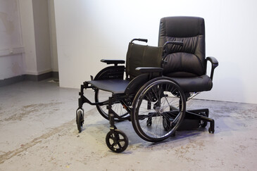 View of the Disabled Chair installation in exhibition context