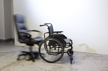 View of the Disabled Chair installation in exhibition context