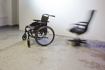 View of the Disabled Chair installation in exhibition context