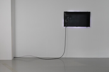 View of the Fossilation installation in exhibition context