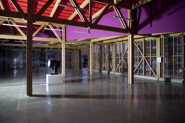 Vue de l’installation Poursuite en contexte d’exposition