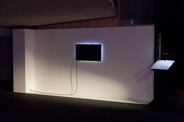 View of the Fossilation installation in exhibition context