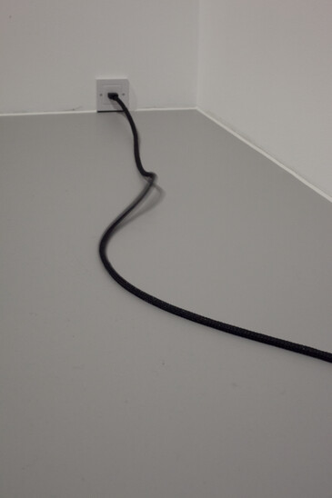 View of the Fossilation installation in exhibition context