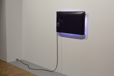 View of the Fossilation installation in exhibition context