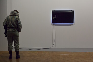 View of the Fossilation installation in exhibition context