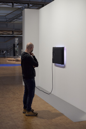 View of the Fossilation installation in exhibition context