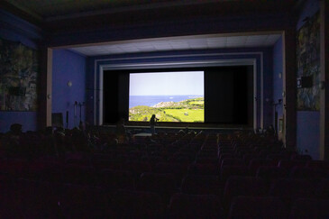 View of the Free Time installation in exhibition context