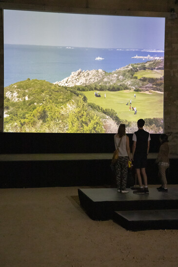 View of the Free Time installation in exhibition context