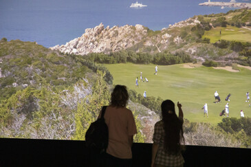 View of the Free Time installation in exhibition context