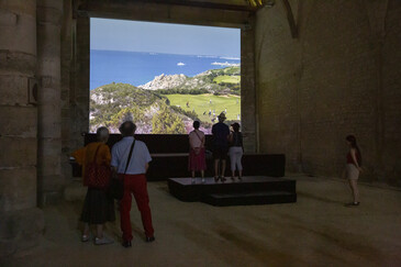 View of the Free Time installation in exhibition context