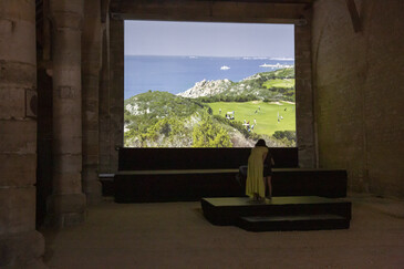 View of the Free Time installation in exhibition context