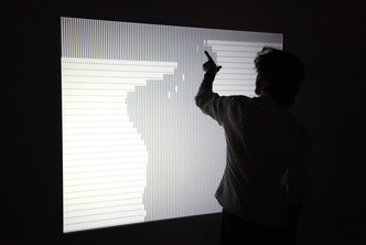 Vue de l'installation Contretemps en contexte d’exposition 