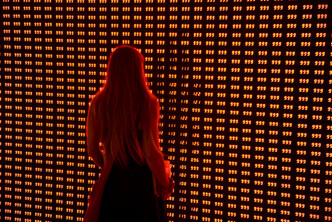 Vue de l'installation Valeurs croisées en contexte d’exposition 