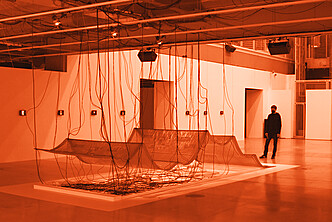 Vue de l’installation Fossilation en contexte d’exposition 