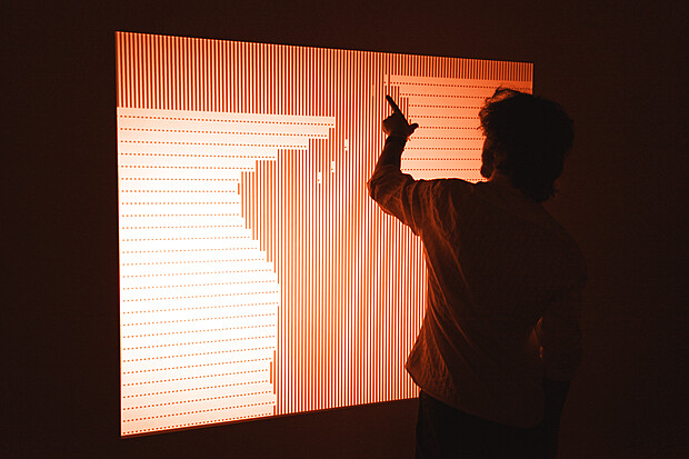 Vue de l'installation Contretemps en contexte d’exposition 